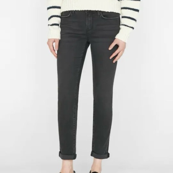 Frame Denim Le Garçon Straight Leg Cropped Jeans in Kerry Wash Size 25 - Picture 1 of 9
